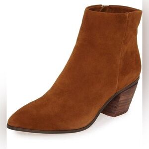Nib Vince Camuto Grasem Vintage Brown Pointed Toe Western Ankle Boot